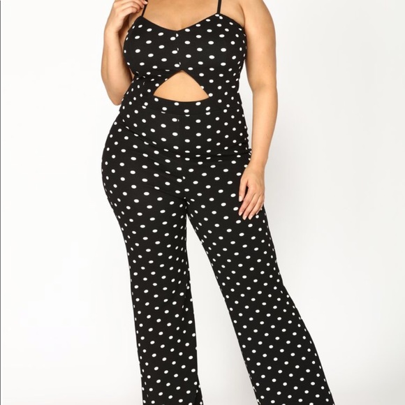fashion nova polka dot jumpsuit